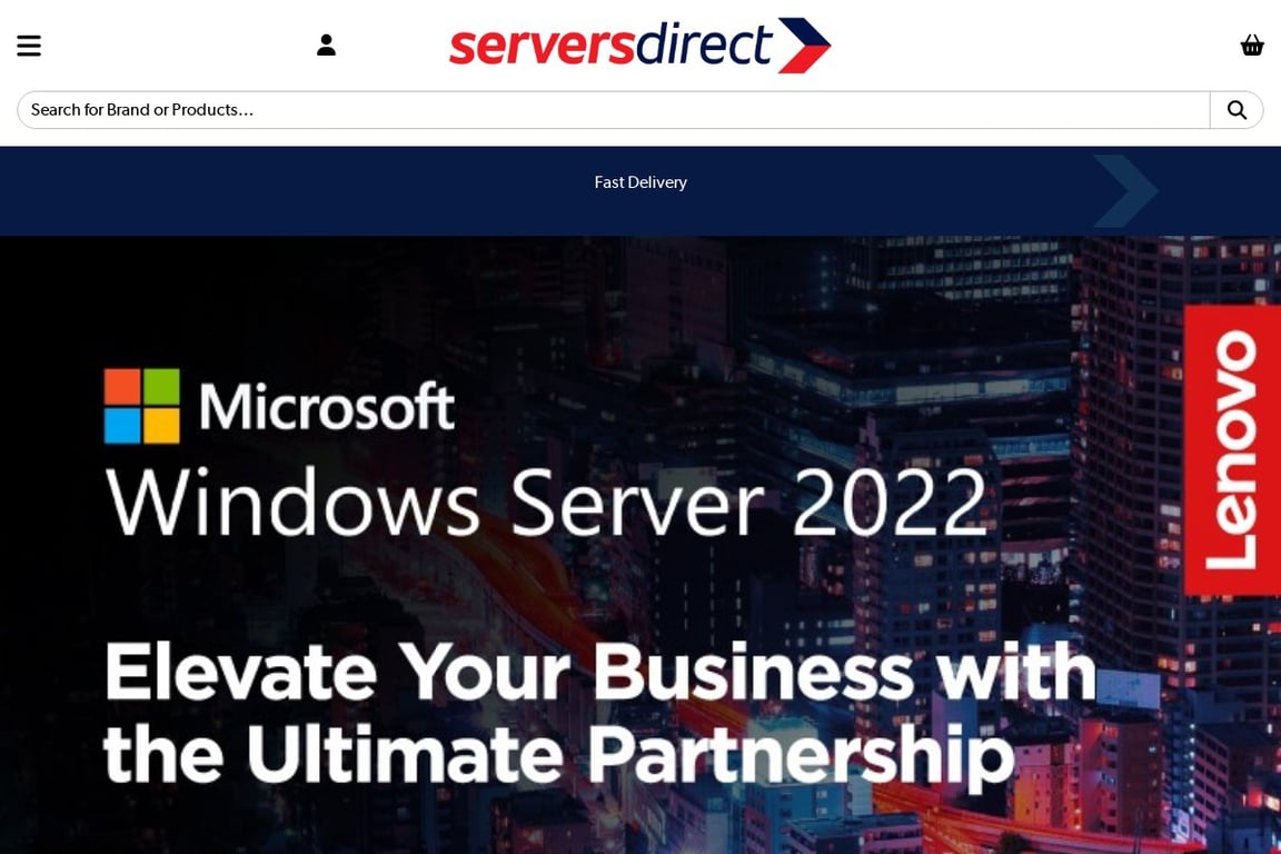 Servers Direct UK homepage