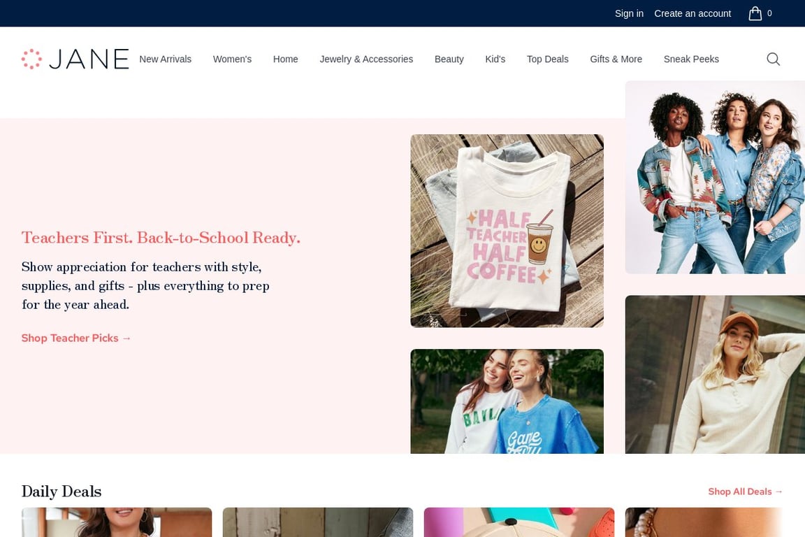 Jane homepage