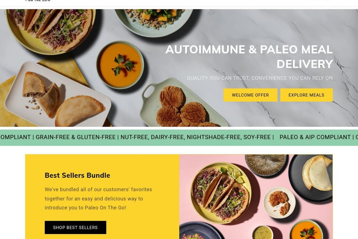 Paleo On The Go homepage