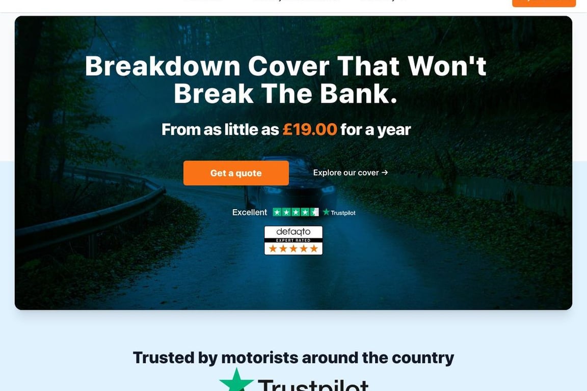 Emergency Assist Breakdown Cover homepage