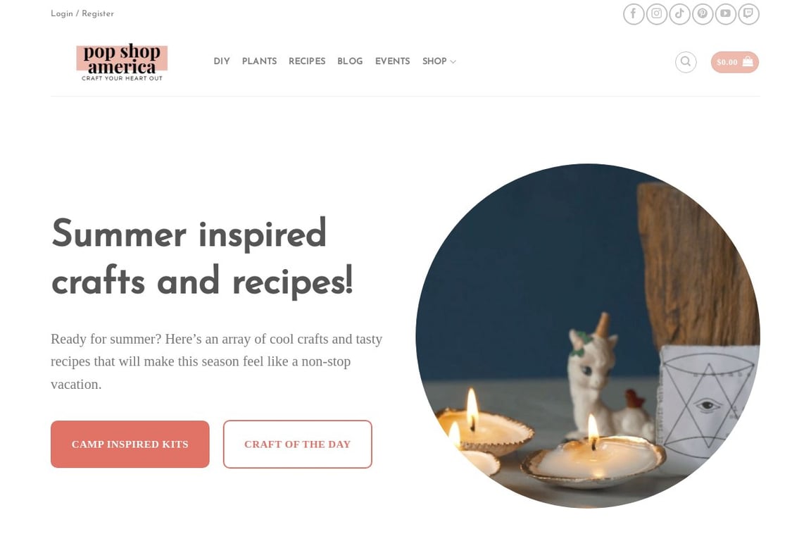 Pop Shop America homepage