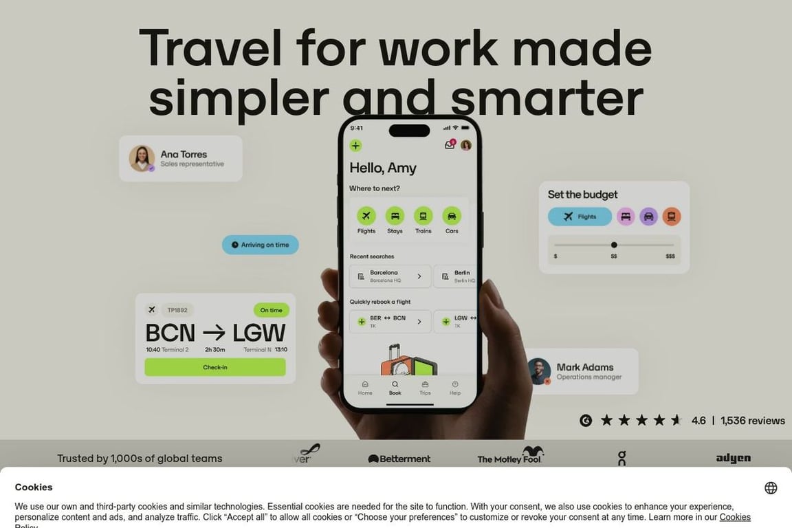TravelPerks homepage