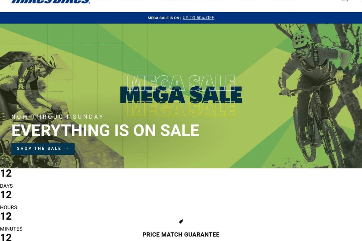 Mike’s Bikes homepage