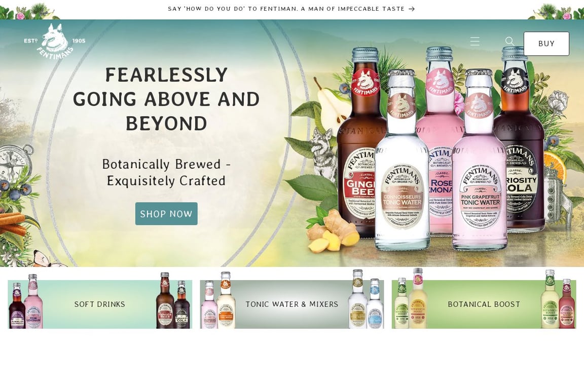 Fentimans homepage