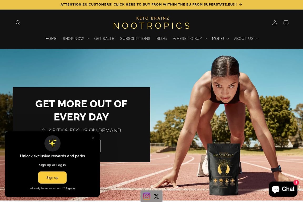 Keto Brainz homepage