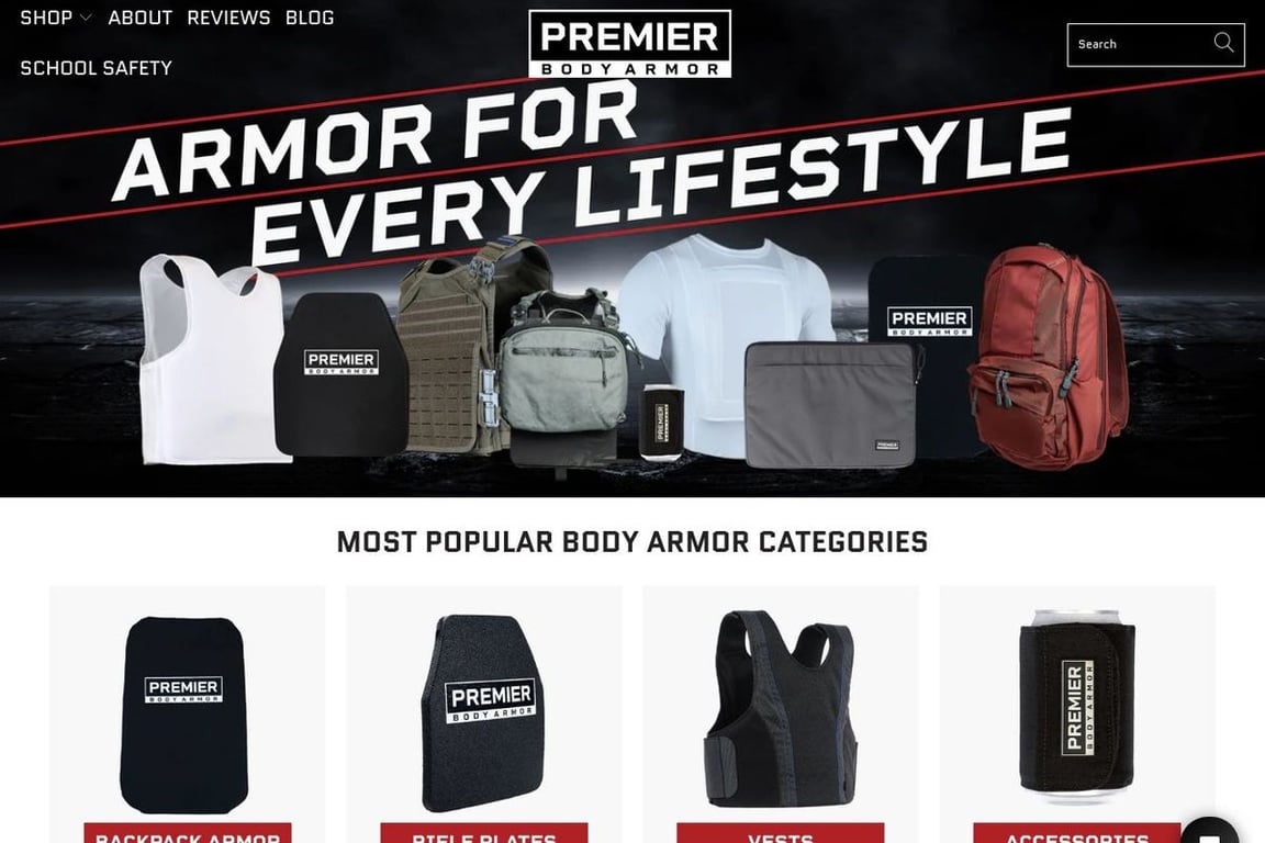 Premier body armor sales backpack