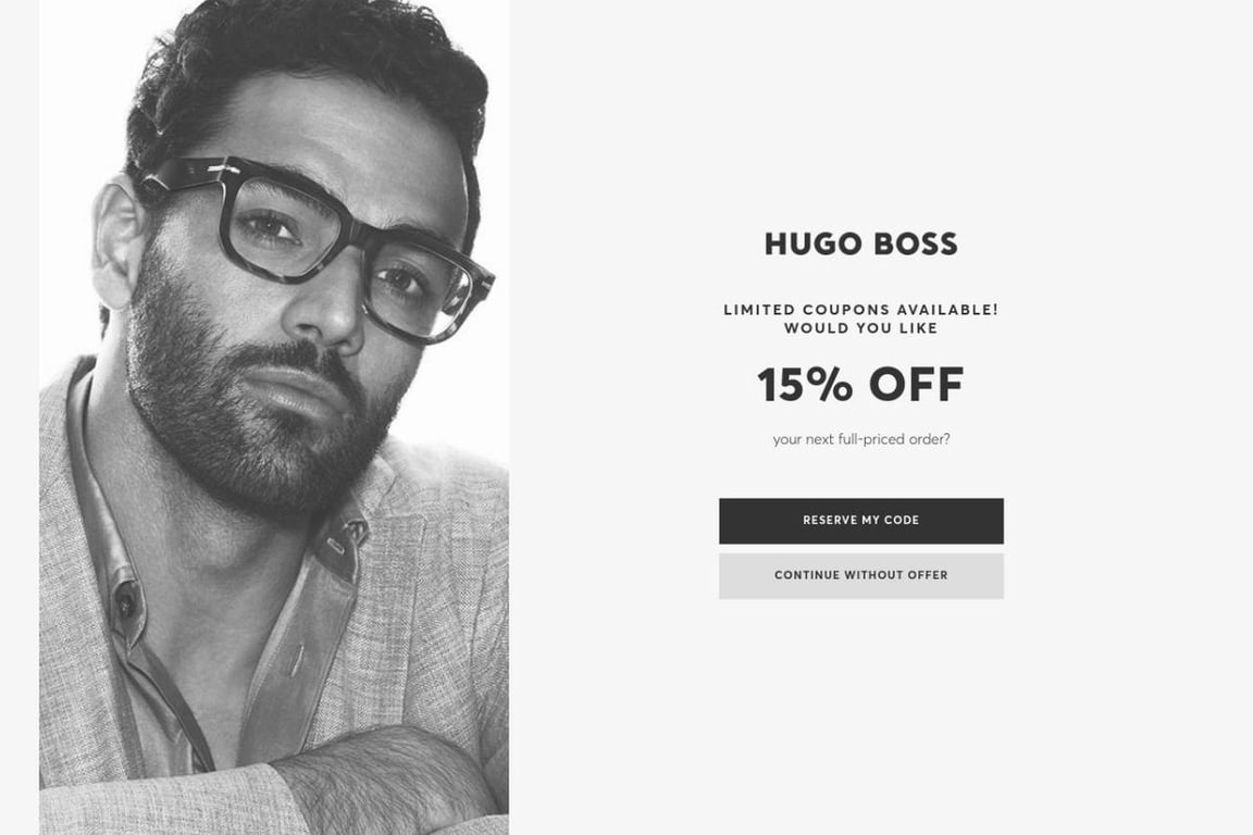 Hugo Boss homepage