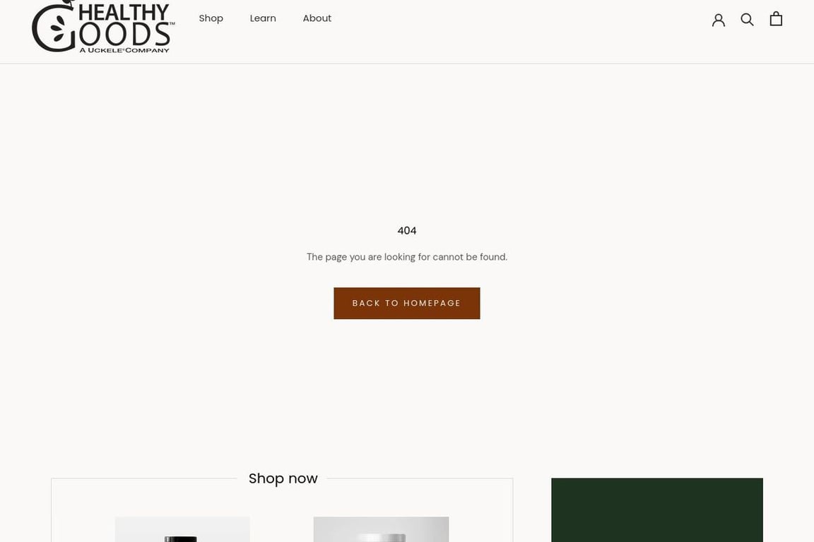 Healthy Goods affiliate program signup page