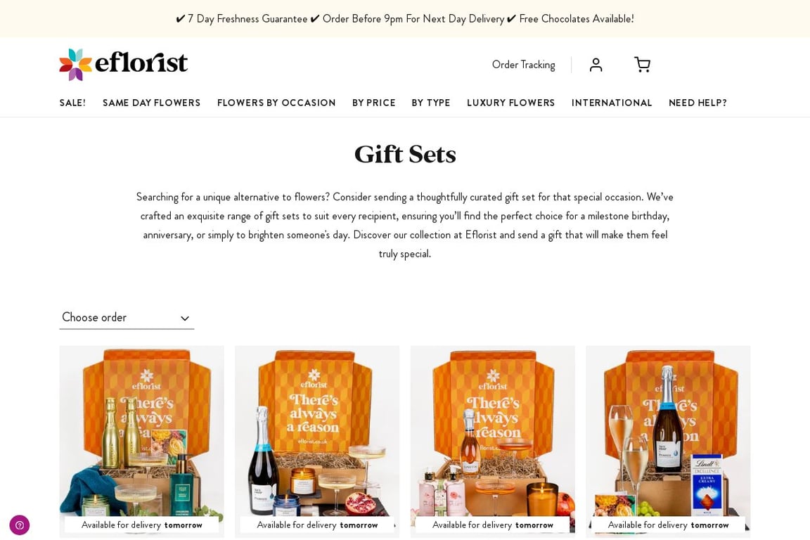 Ihampers UK homepage