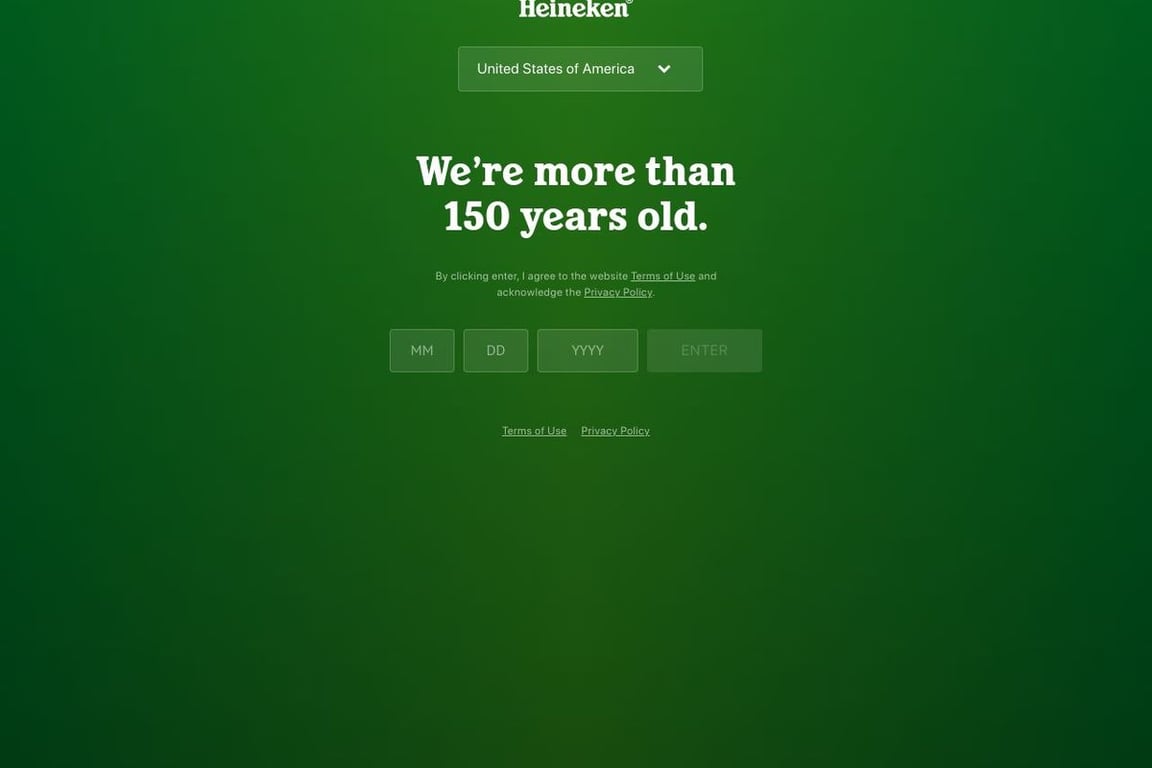Heineken homepage