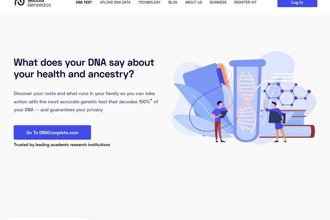 Nebula Genomics homepage