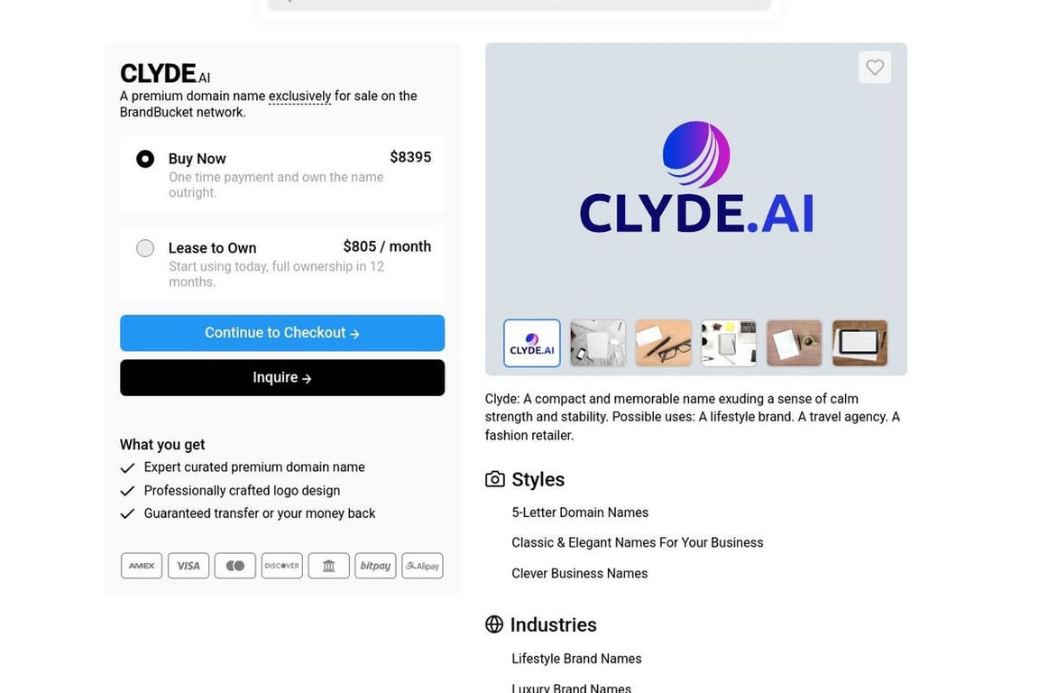 Clyde AI homepage