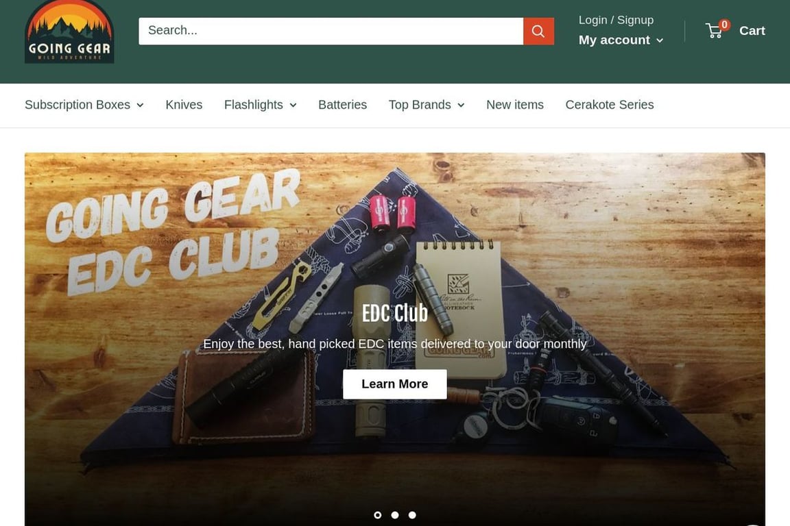 Going Gear homepage
