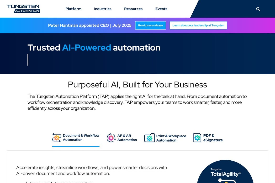 Kofax (US) homepage