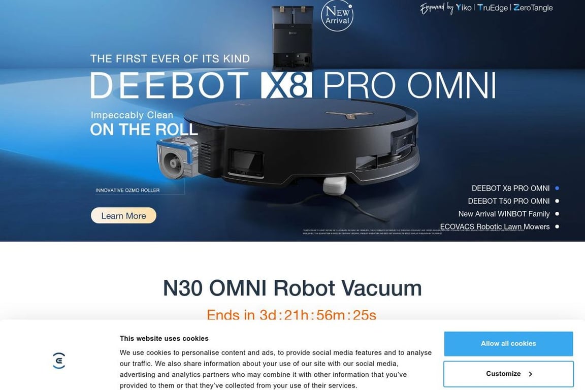 ECOVACS homepage