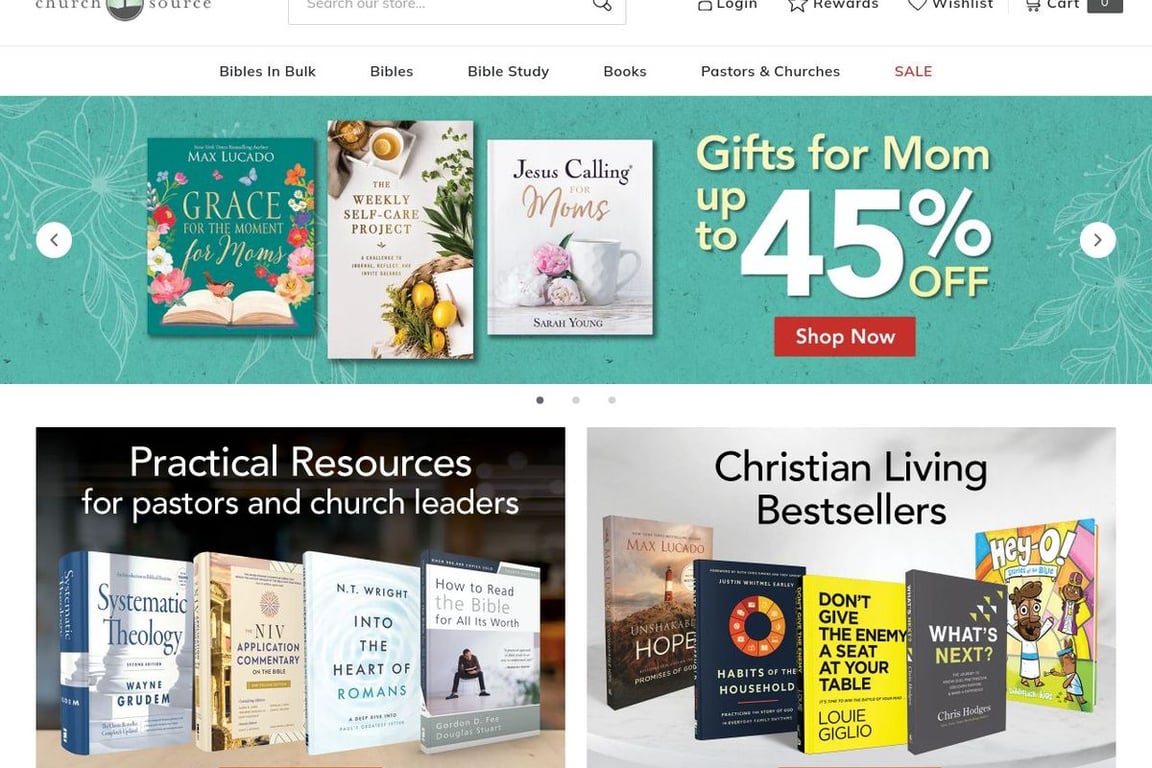 ChurchSource homepage