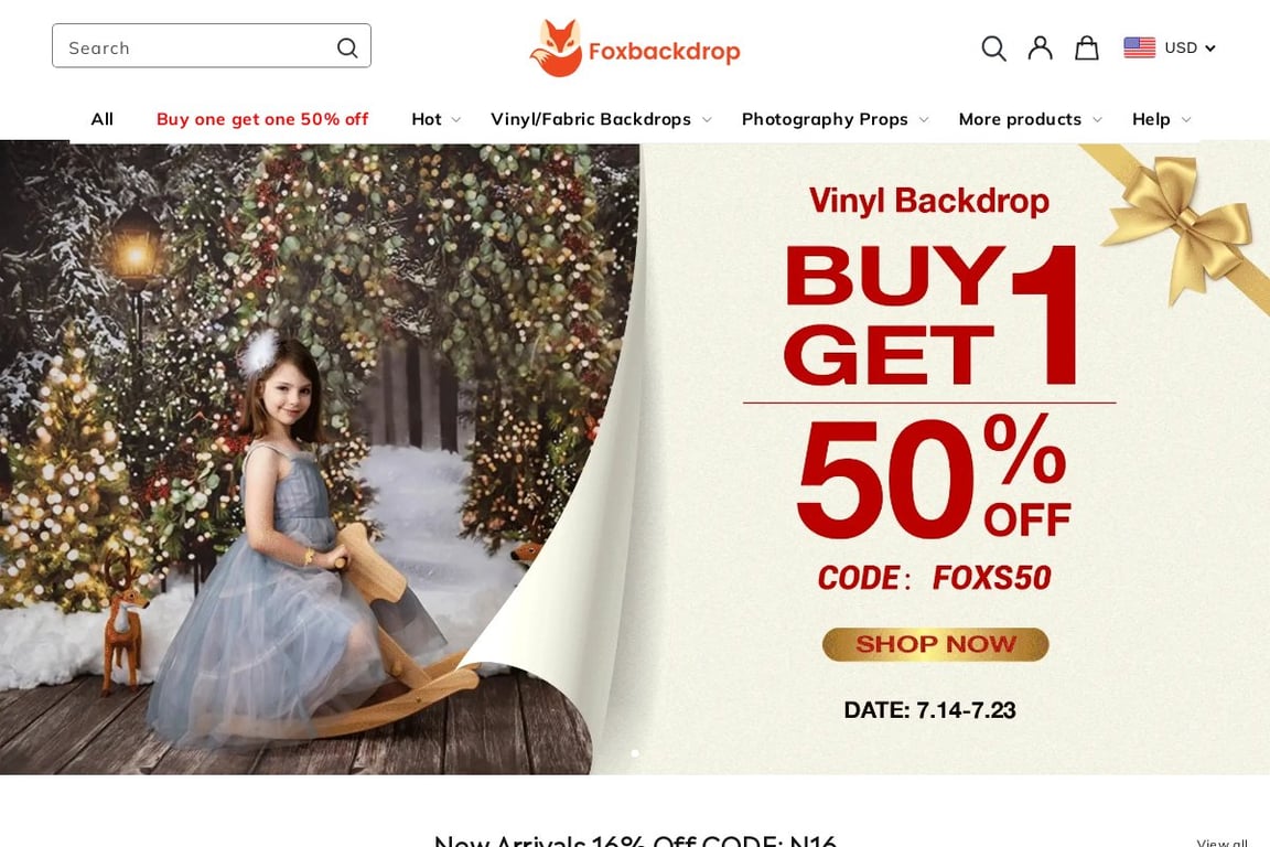 Foxbackdrop homepage