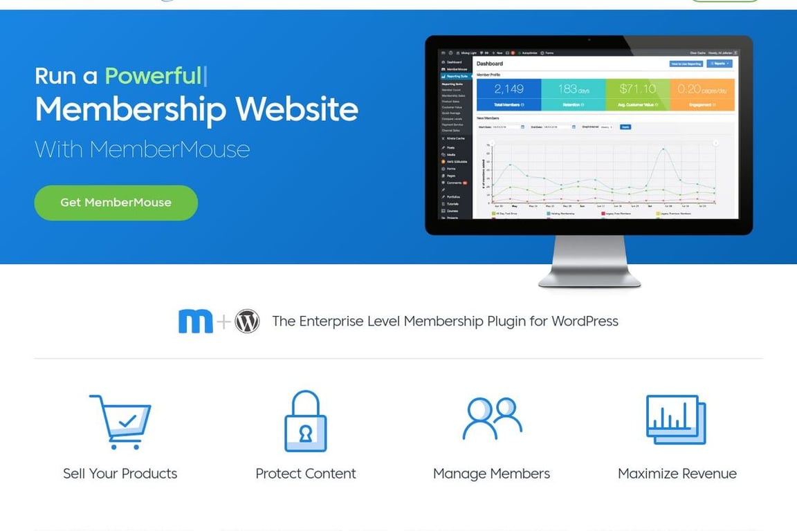 MemberMouse homepage
