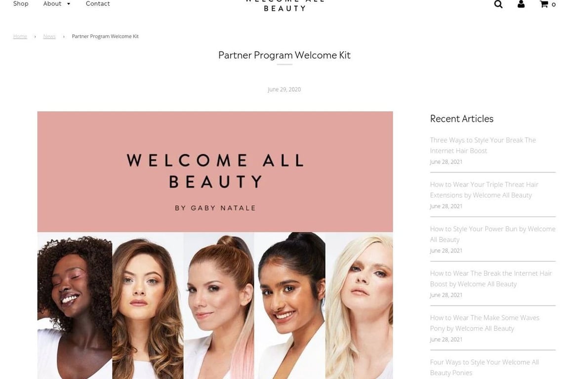 Welcome All Beauty affiliate program signup page