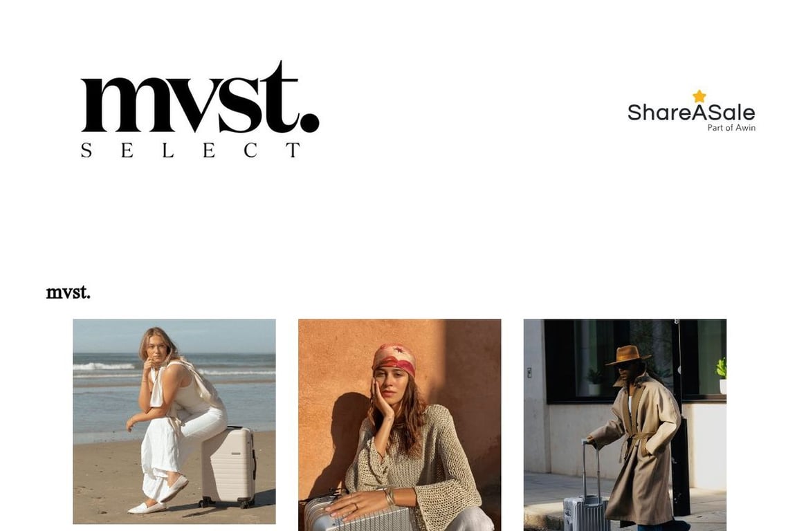 MVST Select affiliate program signup page