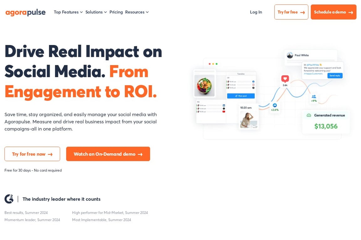 Agorapulse homepage