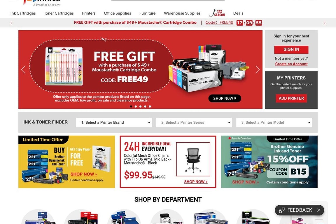 123Ink homepage