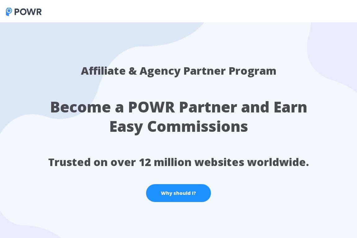 POWR affiliate program signup page