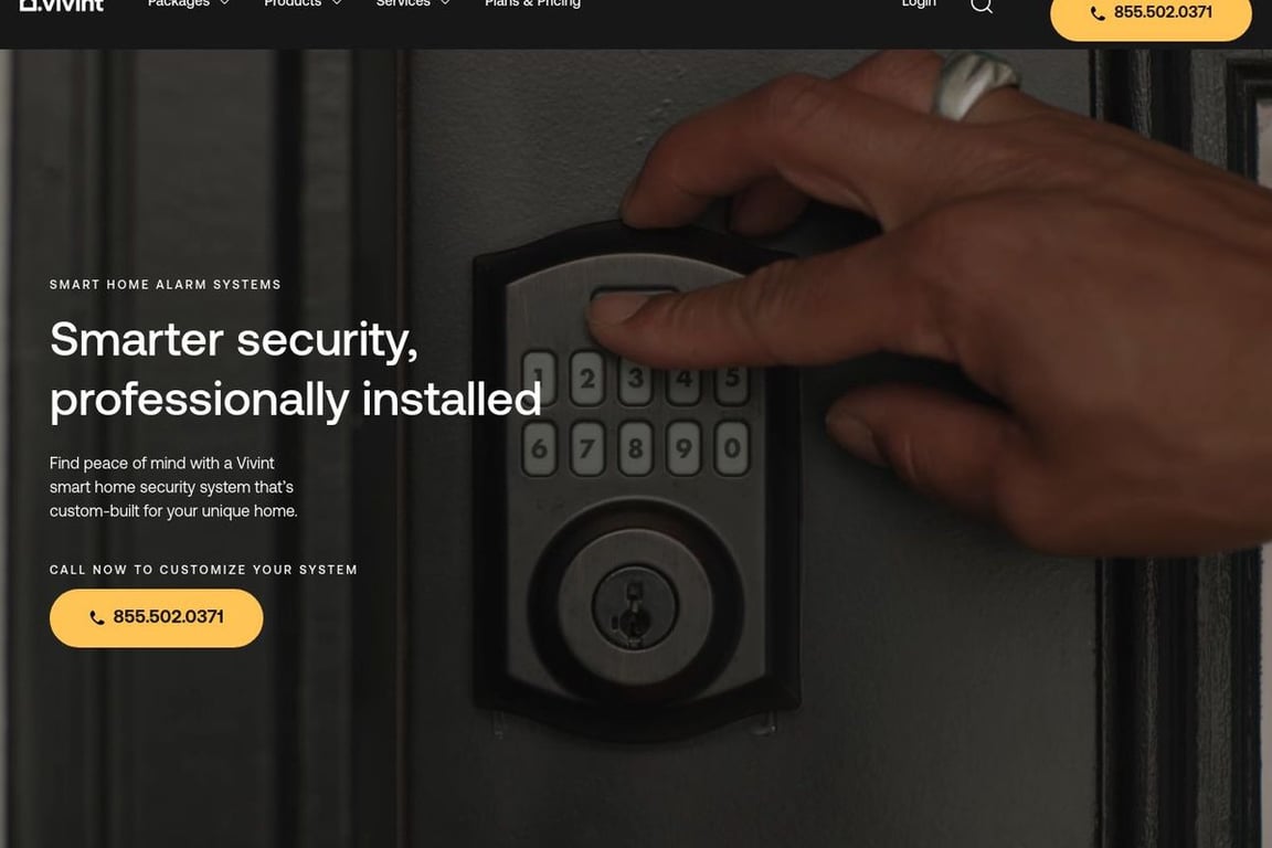 Vivint homepage