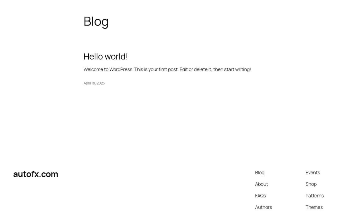 Auto FX Software homepage
