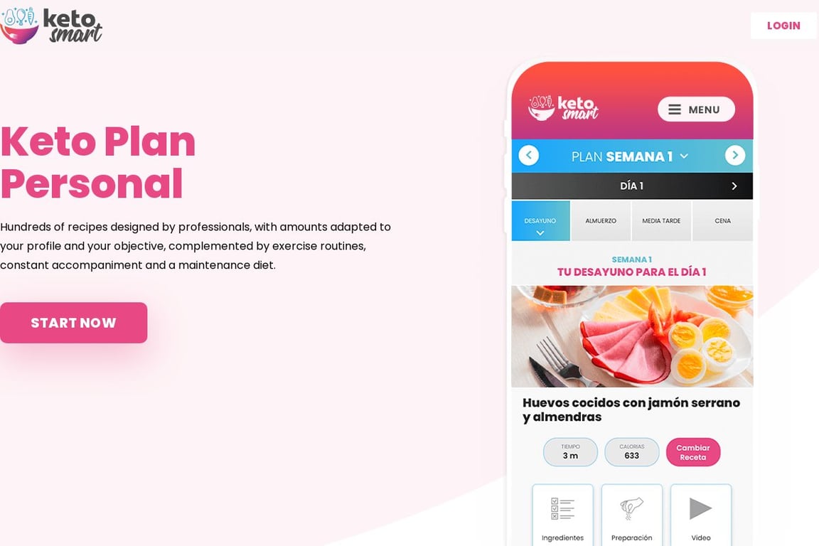 Keto Smart homepage