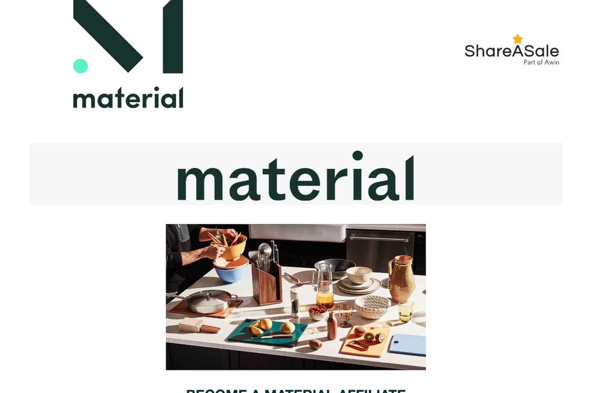 Material affiliate program signup page