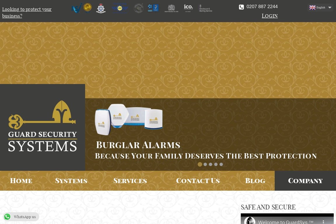 Guard Security Systems affiliate program signup page