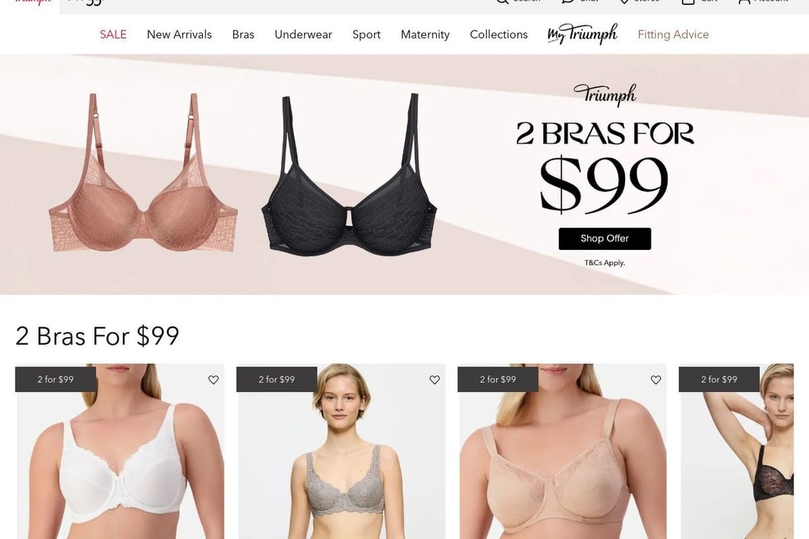 Triumph homepage