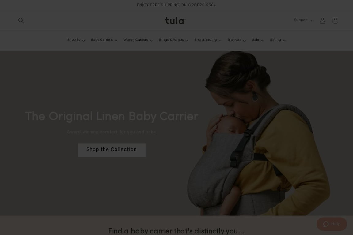 Baby Tula homepage