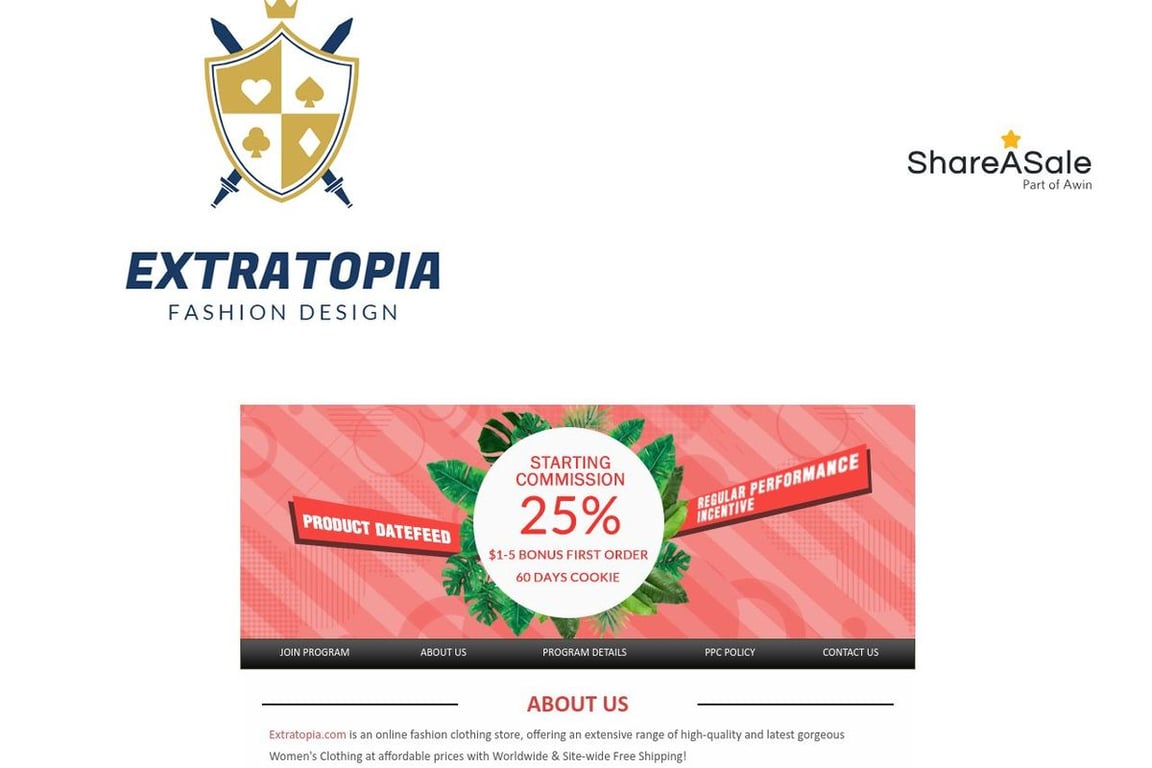 Extratopia affiliate program signup page