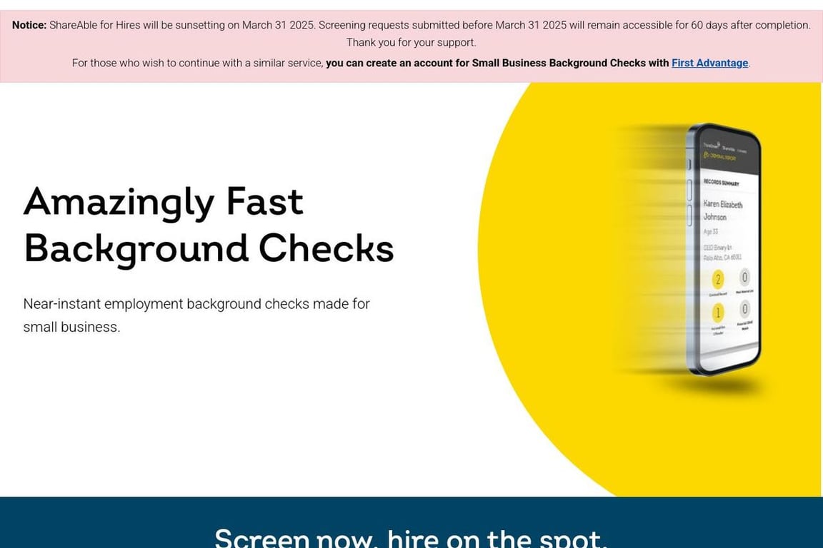 TransUnion | ShareAble For Hires Preferred homepage