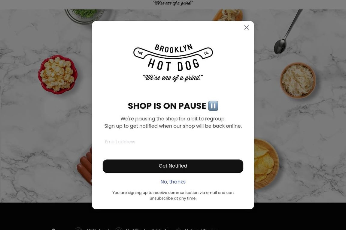 The Brooklyn Hot Dog Company homepage