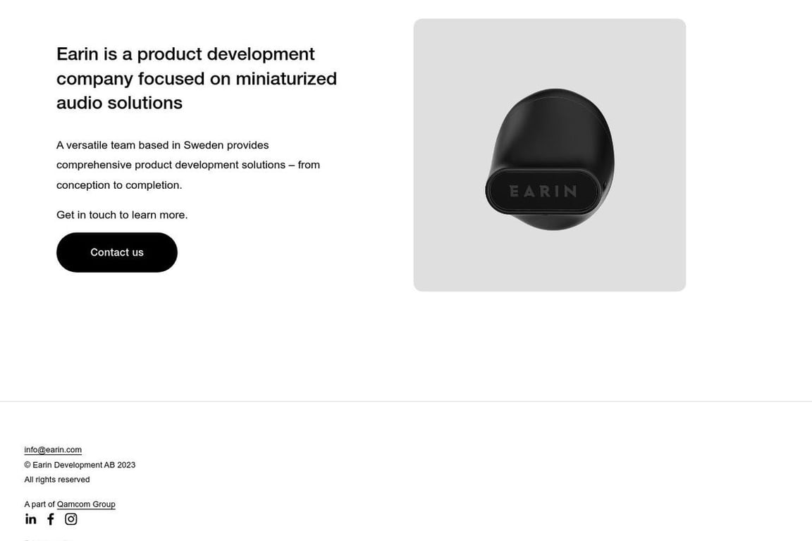 EARIN homepage