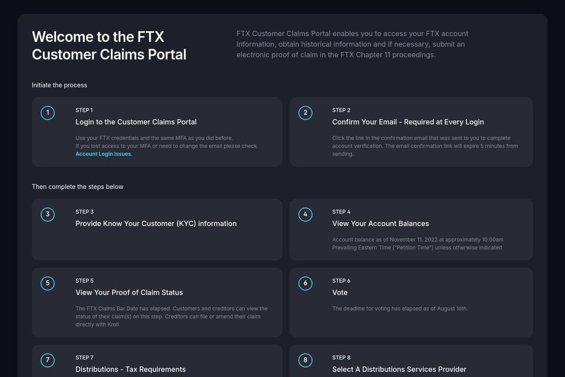 FTX homepage