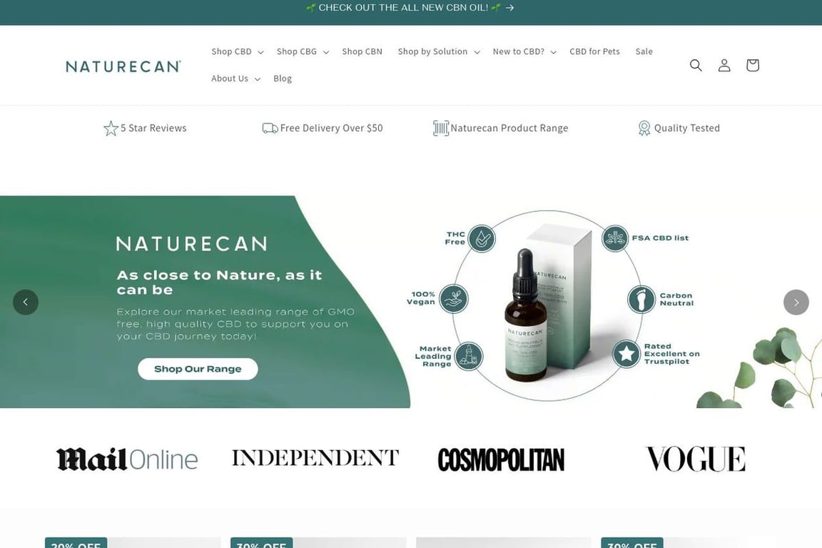 Naturecan Preferred homepage