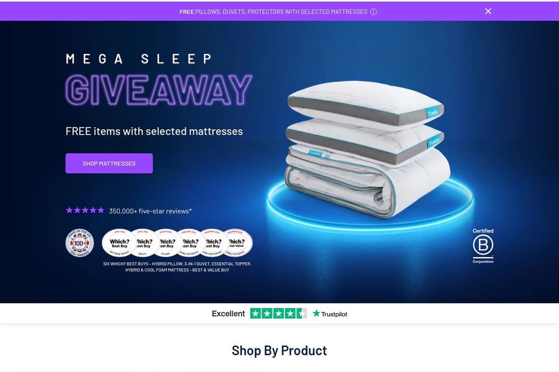 simbasleep.com homepage