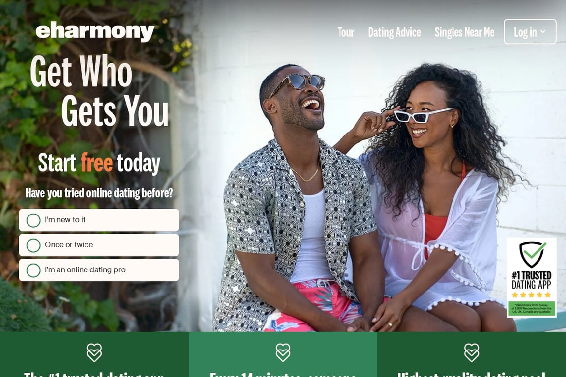 eharmony homepage