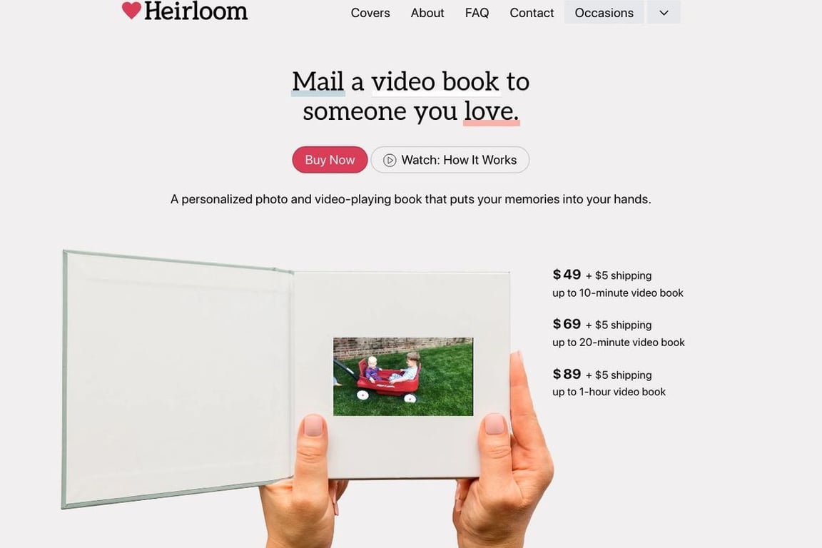 Heirloom homepage