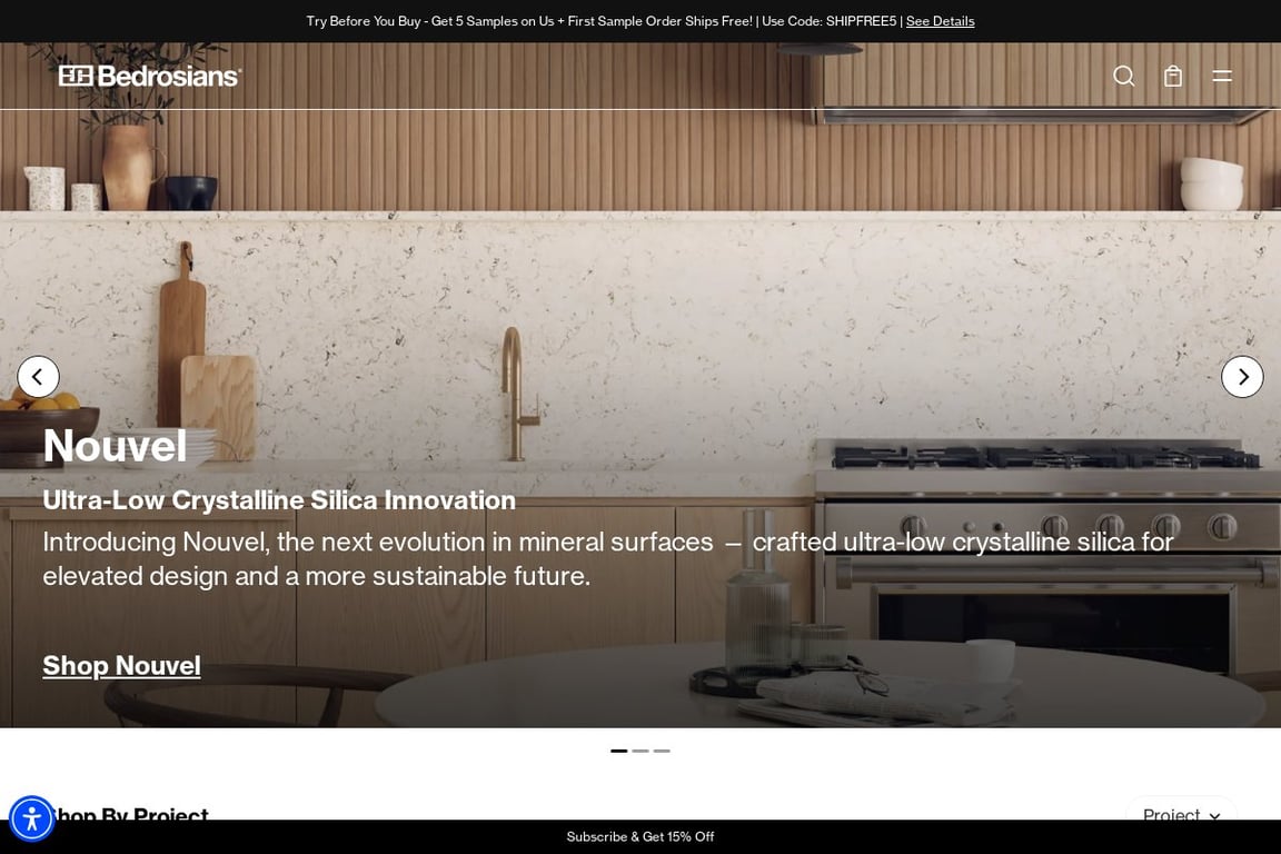 Bedrosians Tile & Stone homepage