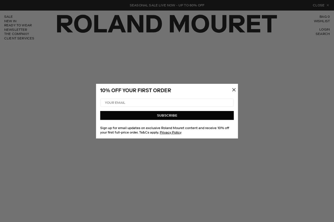 Roland Mouret homepage