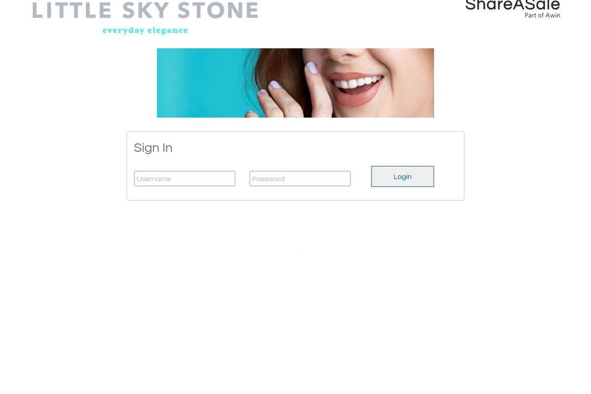 Little Sky Stone affiliate program signup page