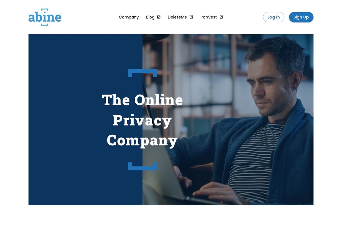 Abine homepage