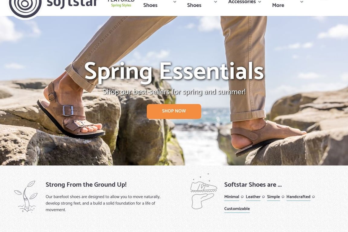 Softstar Shoes homepage