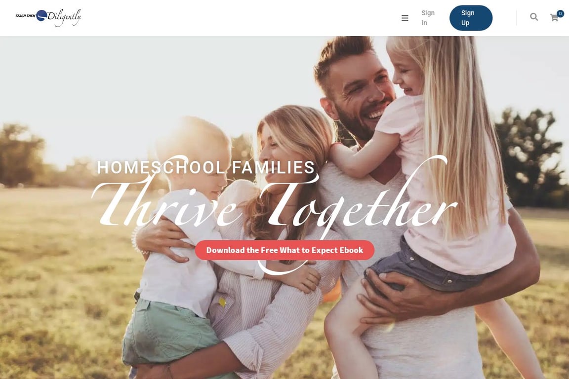 Teach Them Diligently homepage
