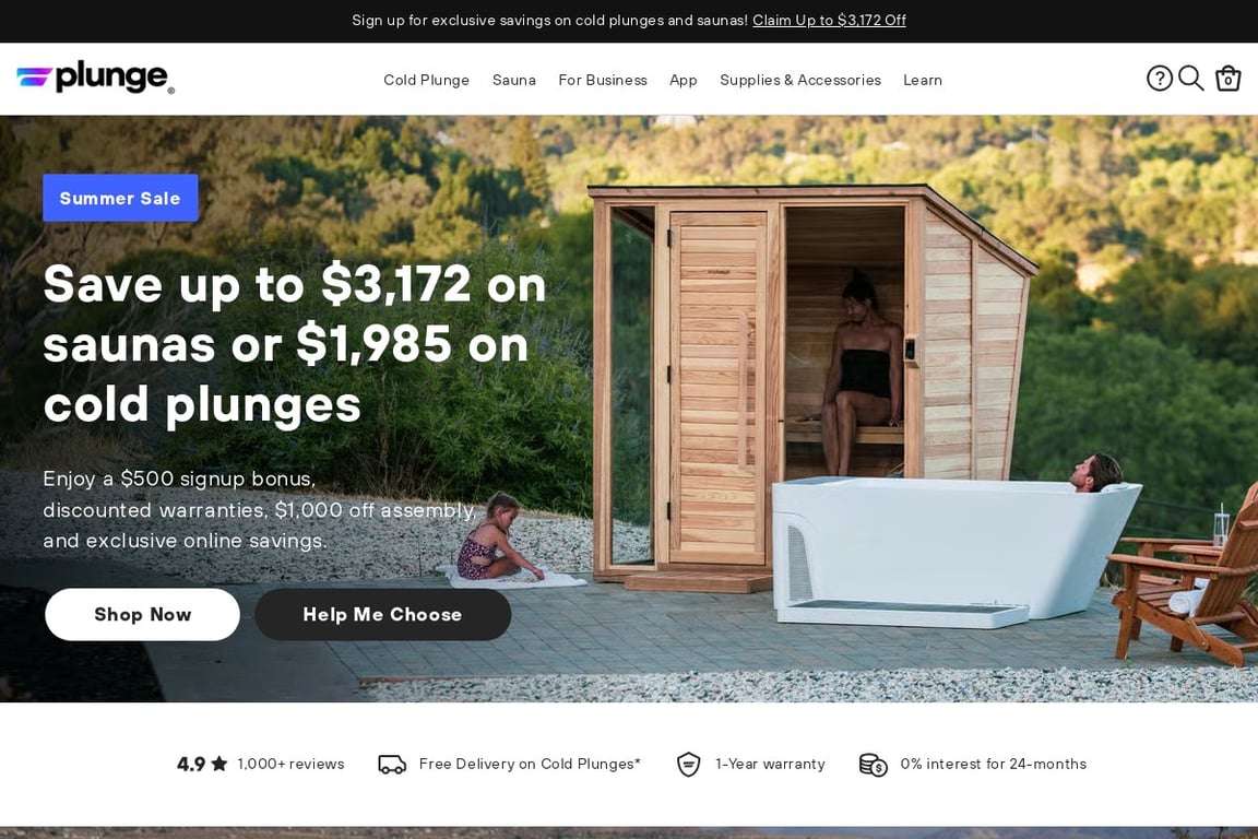 Plunge Preferred homepage